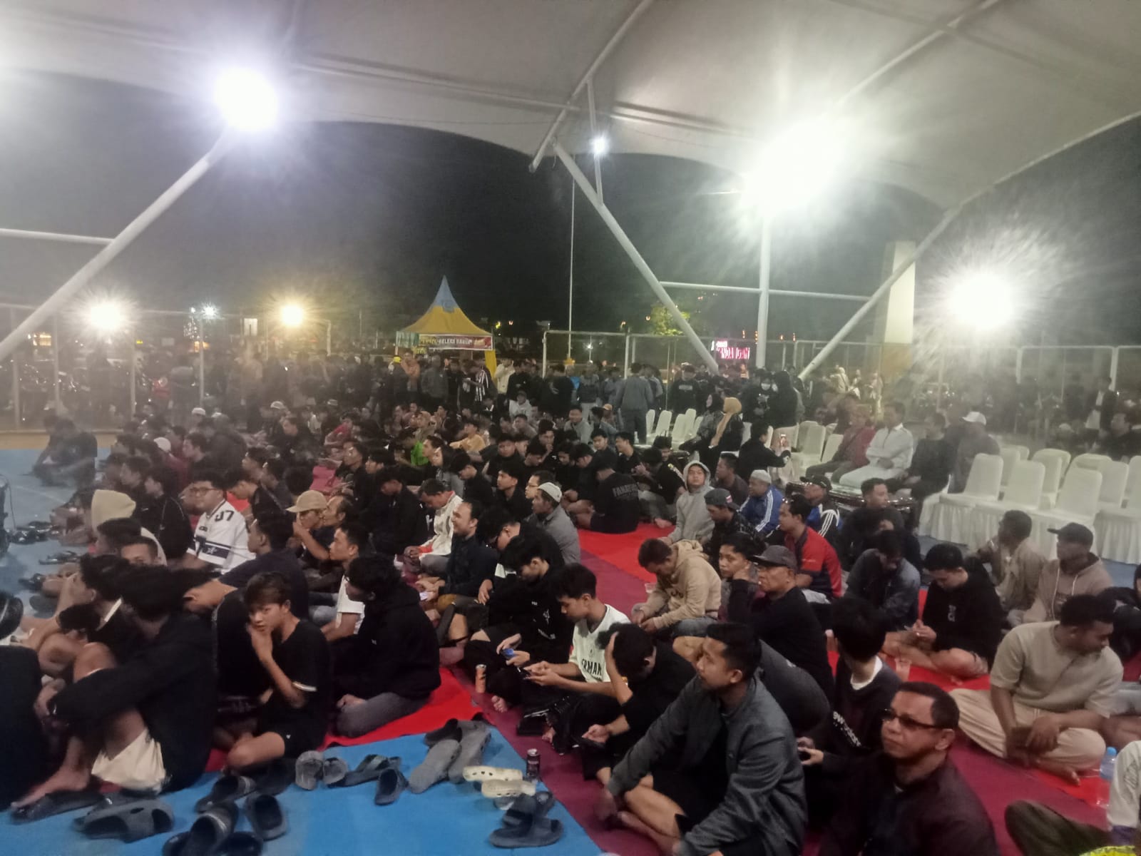Antusias Warga HSS Nobar Final Piala Dunia Spanyol vs Argentina, Berlangsung hingga Pagi